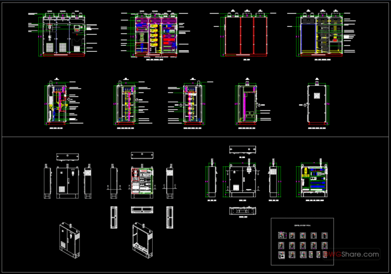 19.Control Panel Layout AutoCAD Blocks