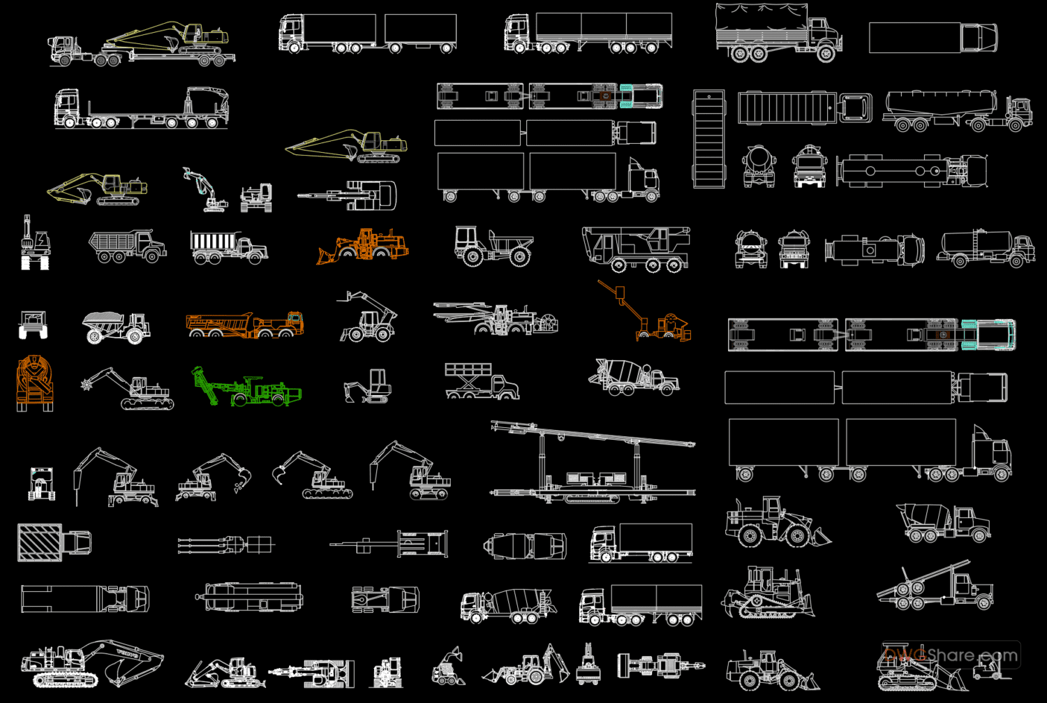 19.Heavy Equipment AutoCAD blocks free download