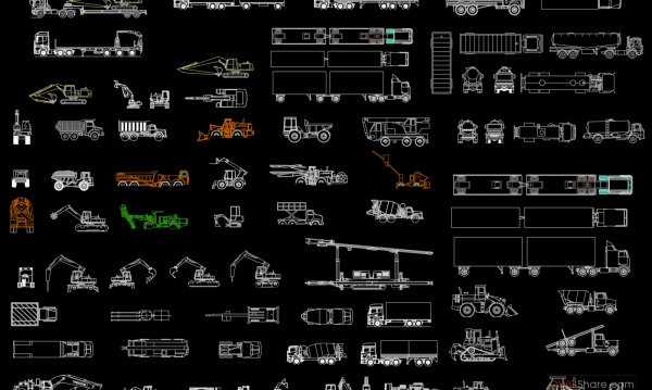 19.Heavy Equipment AutoCAD blocks free download