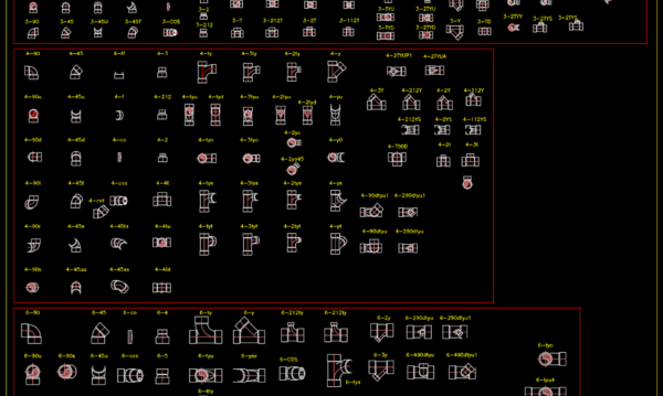 2.PVC Pipe And Fitting Class 8.5 AutoCAD Blocks