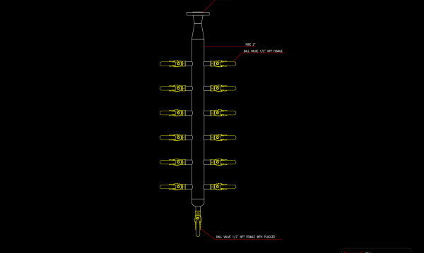22.Air Manifold Autocad Drawing Free Download