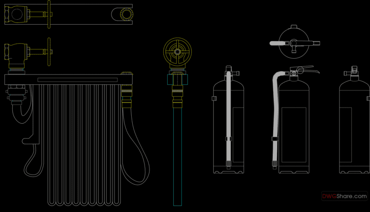 22 Portable Fire Extinguisher Cad Blocks Free Cad Blocks Download 