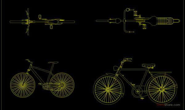24.Bike AutoCAD blocks free download
