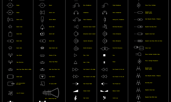 26.Audio And Video Symbols AutoCAD Blocks