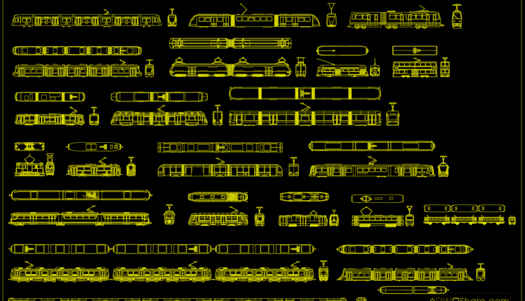 27.Tram AutoCAD blocks free download