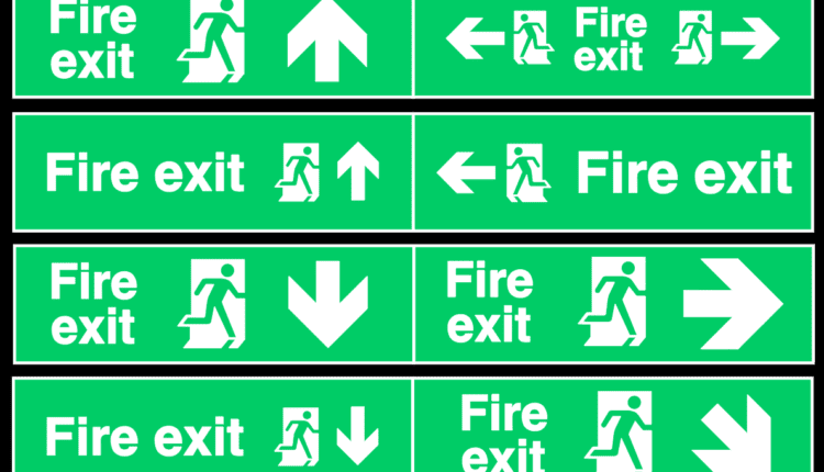 28.Exit Sign Cad Blocks Free Download (1)