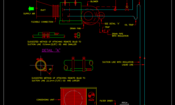 30.Air Conditioner Installation AutoCAD Blocks
