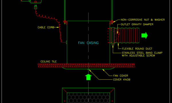 31.Ceiling Exhaust Fan AutoCAD Blocks