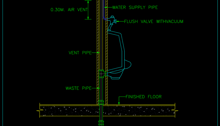 37.Urinal Cad Details Blocks free download