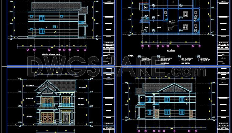 43. Modern Villa Autocad Dwg Drawings Free Download (2)