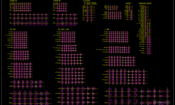 5.PVC Fittings AutoCAD Blocks