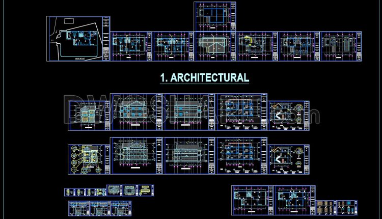 901. Download Complete Cad Drawings Of A 2-storey House (9.2m X 20.9m) – Full Architecture, Structure & Mep (1)