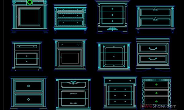 95.Chest of drawer Cad Blocks Free Download