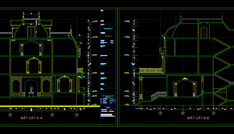 Classic Villa 2d AutoCAD Full File Free Download (5)
