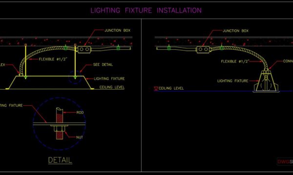 12.Lighting Fixture Installation Details CAD