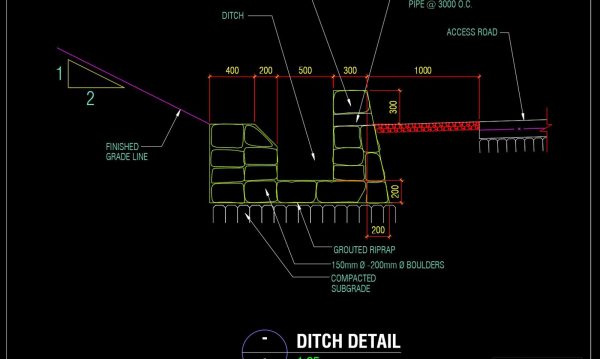 4 years ago
                

                
             1,24315.Autocad File of Access Road and Ditch Detail For Free Download