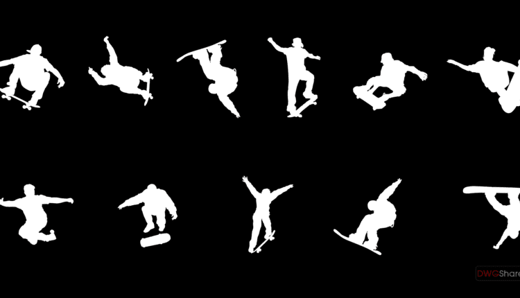 15.Skateboard People CAD Blocks