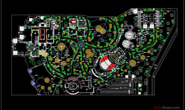 17.Sports Club Layout Plan CAD