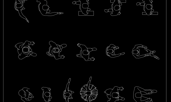 18.People In Plan CAD Blocks