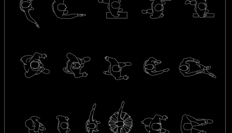 18.People In Plan CAD Blocks