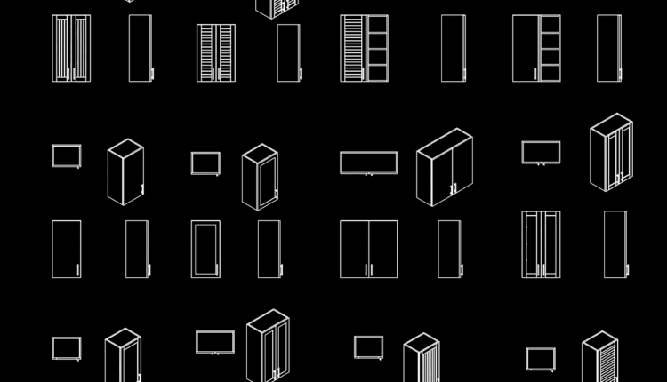 18.Wall cabinet CAD Blocks