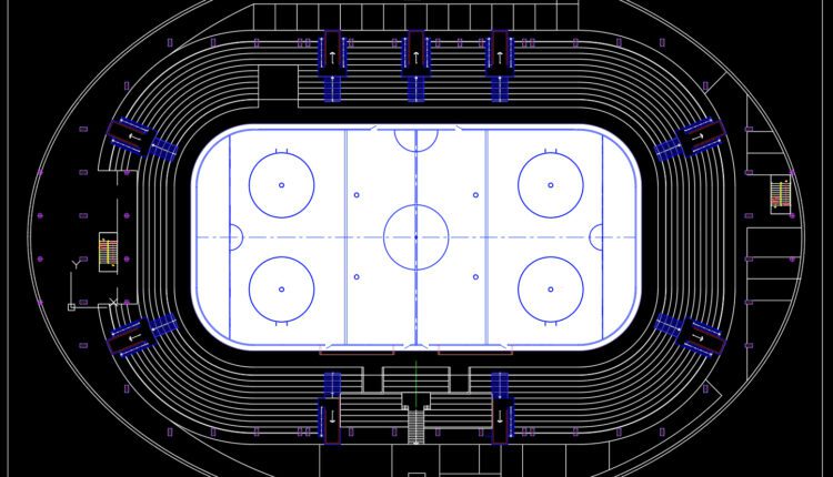 21.Hockey Arena Layout Plan CAD