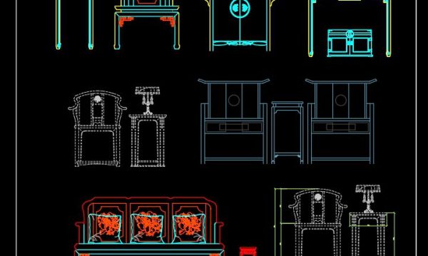 27.Classic Furniture CAD Blocks free download