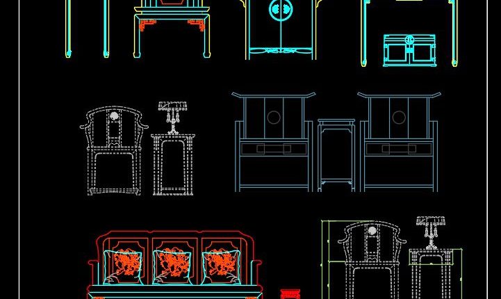 27.Classic Furniture CAD Blocks free download