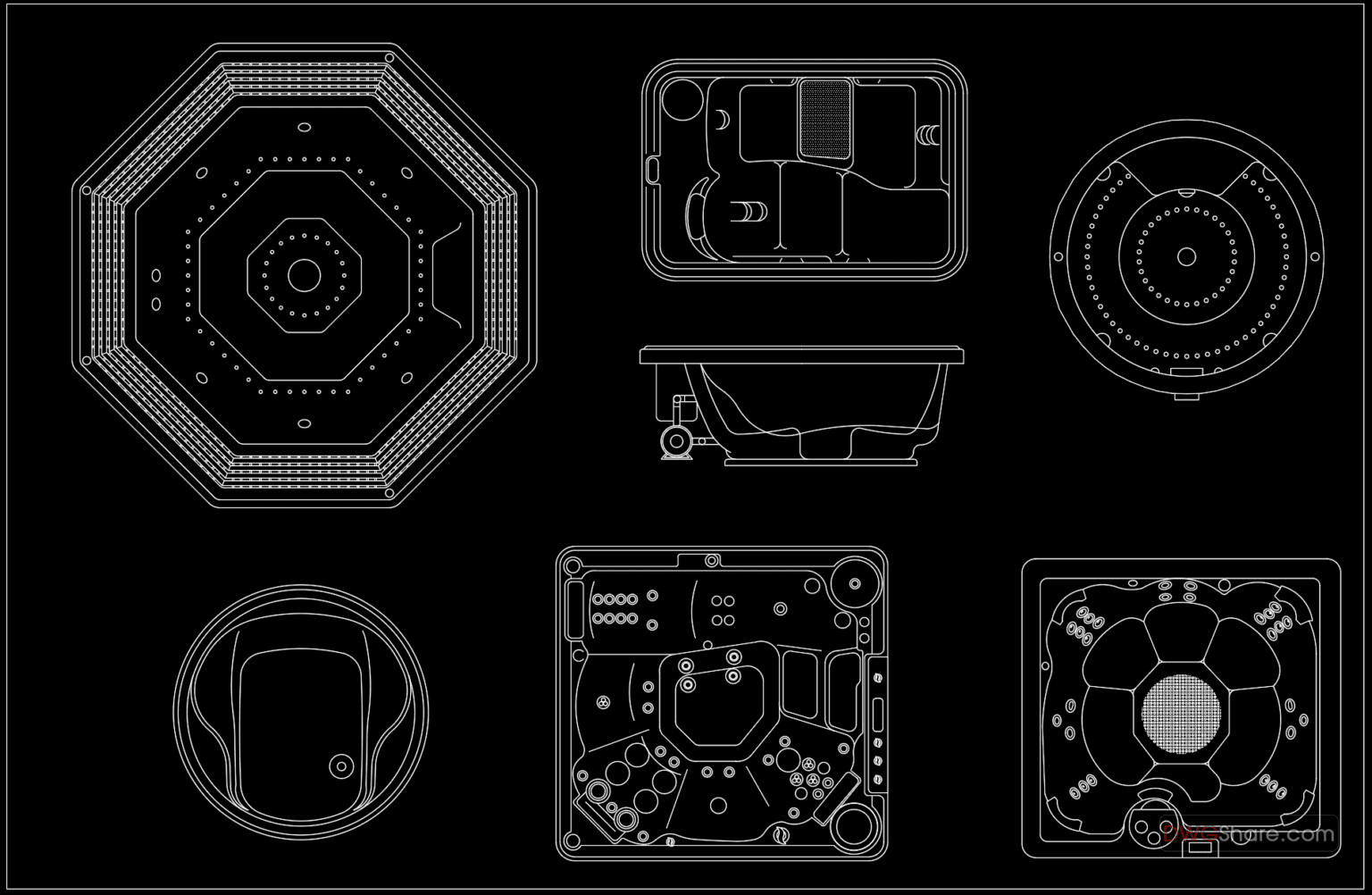 35.Jacuzzi free AutoCAD drawing download