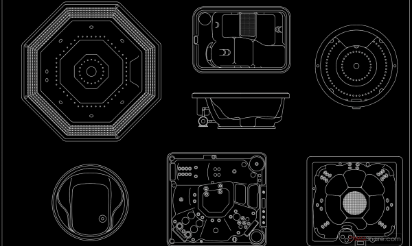 35.Jacuzzi free AutoCAD drawing download