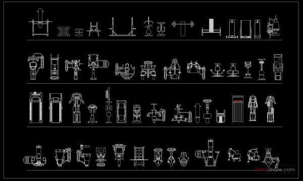 4 years ago
                

                
             3,4364.Fitness equipment CAD Block