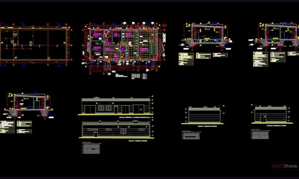 4.High Voltage Substation Building Architecture Design CAD