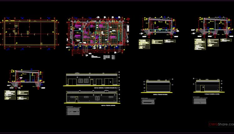 4.High Voltage Substation Building Architecture Design CAD