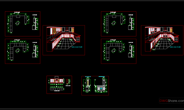 4 years ago
                

                
             83641.Traditional kitchen cupboard, kitchen cabinets autocad drawing