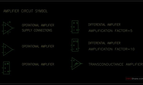 4 years ago 124543.Amplifier Circuit Symbol AutoCAD Blocks