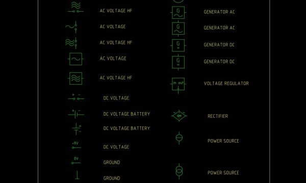 44.Power Supply Symbol AutoCAD Blocks