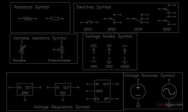 49.Electrical Symbols AutoCAD Blocks