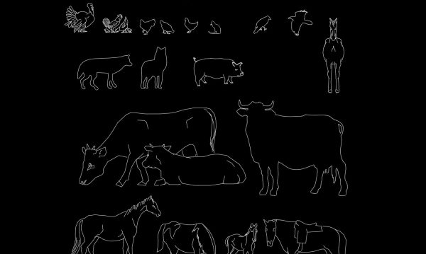 5.Animals AutoCAD Blocks Free Download