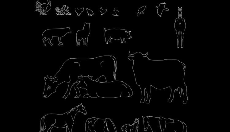 5.Animals AutoCAD Blocks Free Download