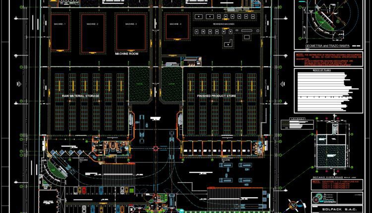 5.Industrial Plant Project Layout Plan and Details CAD