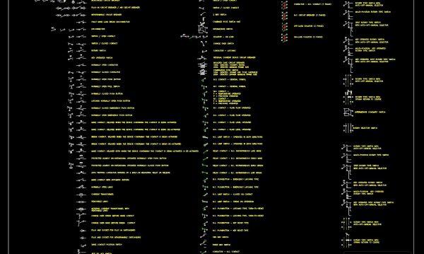 54.Electrical Symbols Circuit Breaker, Switches, Contacts AutoCAD Blocks
