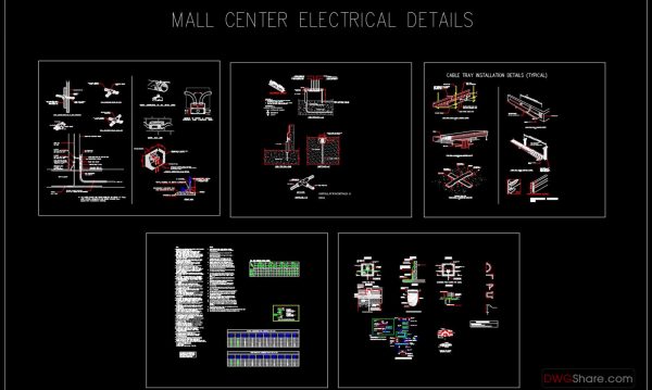 58.Mall Center Electrical Details CAD