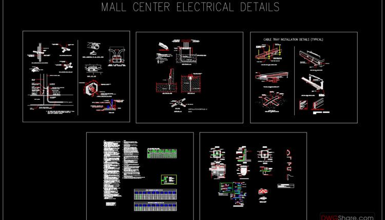 58.Mall Center Electrical Details CAD