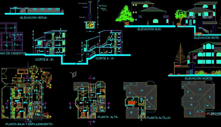 61.House Plan Design AutoCAD File Free download