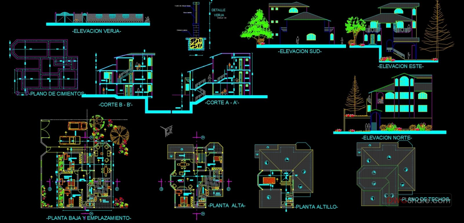 61.House Plan Design AutoCAD File Free download
