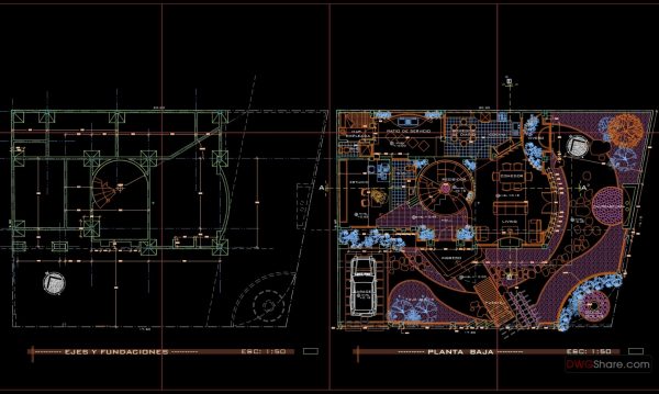 65.House Plan Design AutoCAD File Free download
