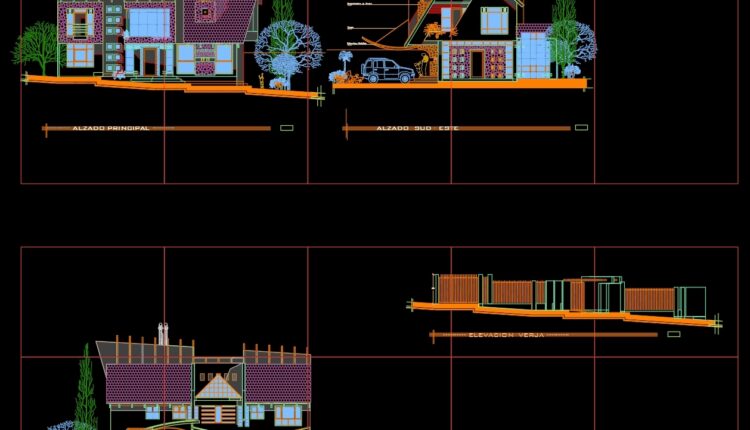 65.House Plan Design AutoCAD File Free download