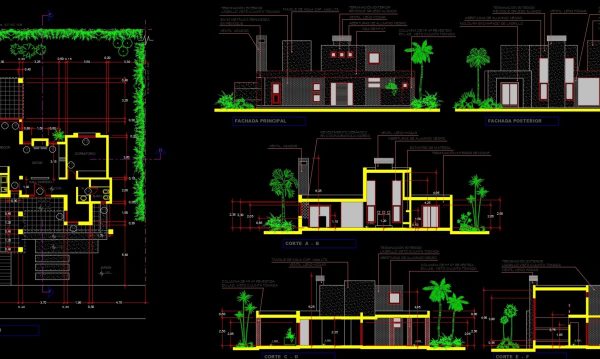 66.House Plan Design AutoCAD File Free download