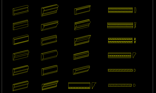 96.Neoclassical Style Decor CAD Design Elements