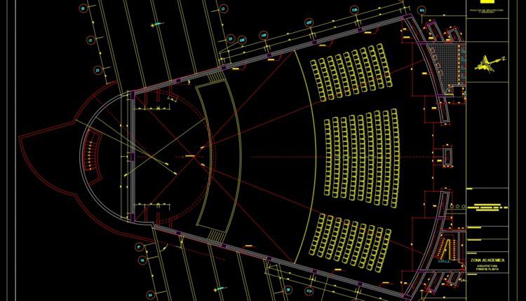 Auditorium Design Plan AutoCAD File Free Download